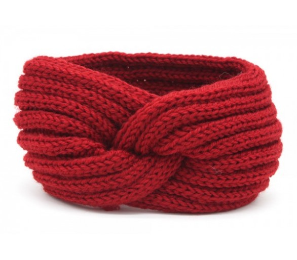 Knitted Headband Red