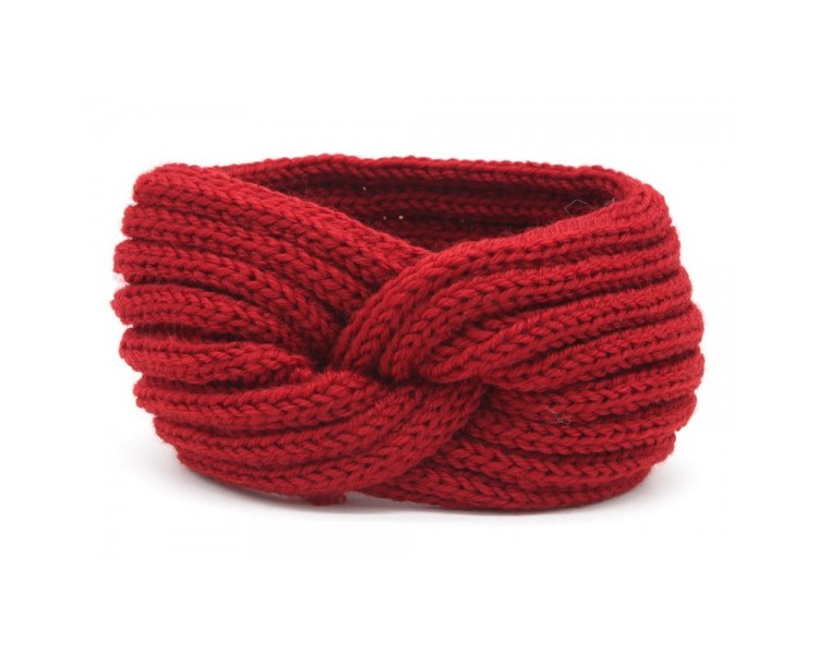 Knitted Headband Red