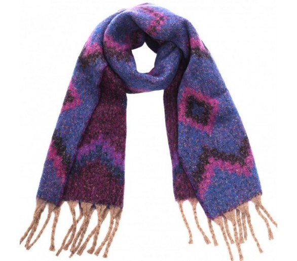 Écharpe d'hiver 180x70cm Violet-Bleu