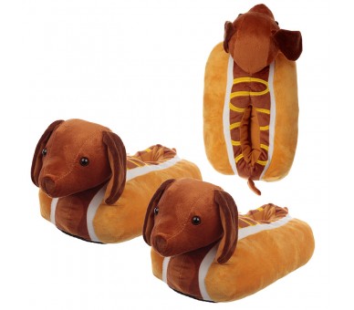 Fast Food Worstehond Sloffen (Unisex One Size)