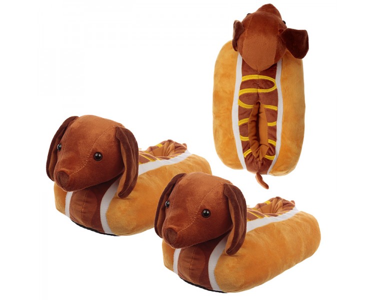 Fast Food Worstehond Sloffen (Unisex One Size)