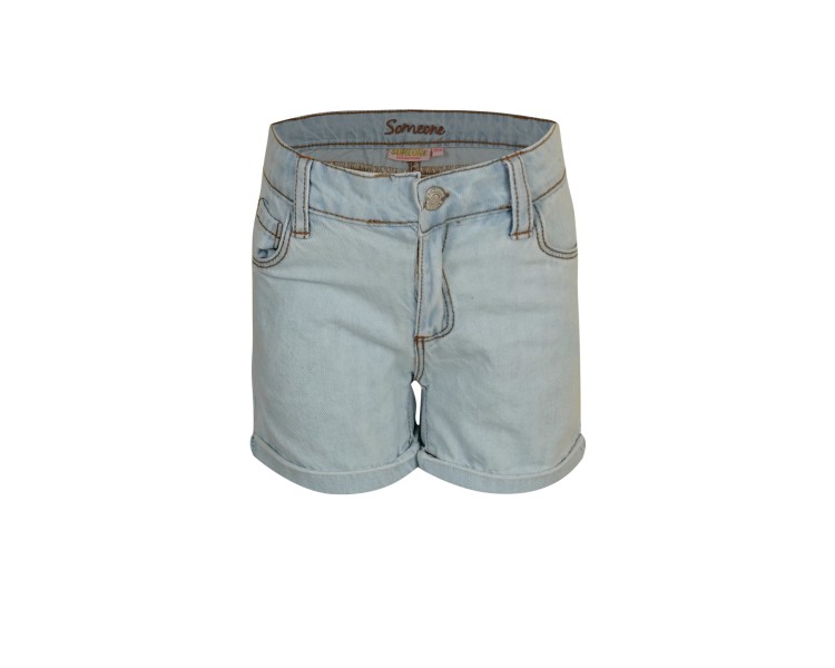 SOMEONE : denim korte broek soft blue denim SOMEONE : denim korte broek soft blue denim