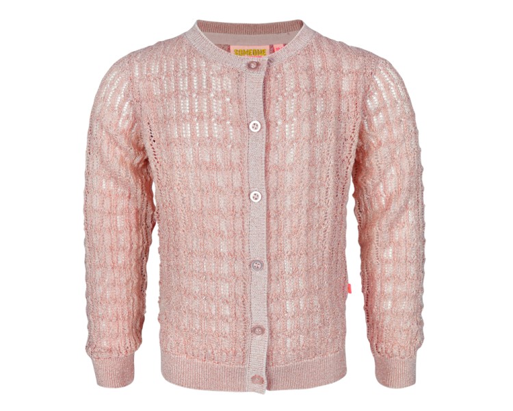 SOMEONE : gilet lange mouwen soft pink SOMEONE : gilet lange mouwen soft pink