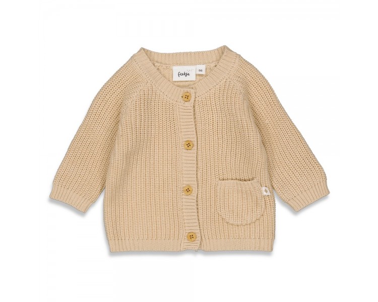 FEETJE : Cardigan knitted - Ocean Child Zand FEETJE : Cardigan knitted - Ocean Child Zand