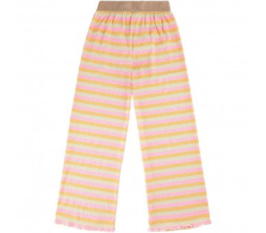 LE NOUVEAU : Pantalon large à rayures pastel colorées
