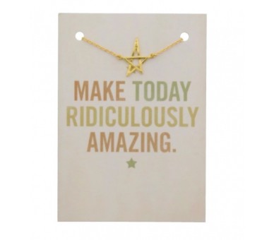 Card With Bracelet Star Gold