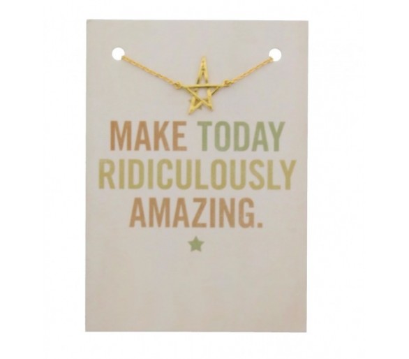 Card With Bracelet Star Gold