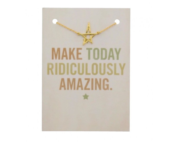 Card With Bracelet Star Gold