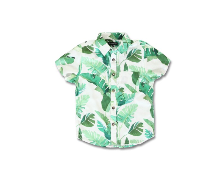 LEMON BERET : Leuk hemdje met groene bladjesprint