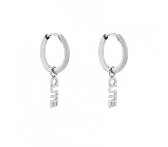 Petites boucles d'oreilles avec pendentif mignon