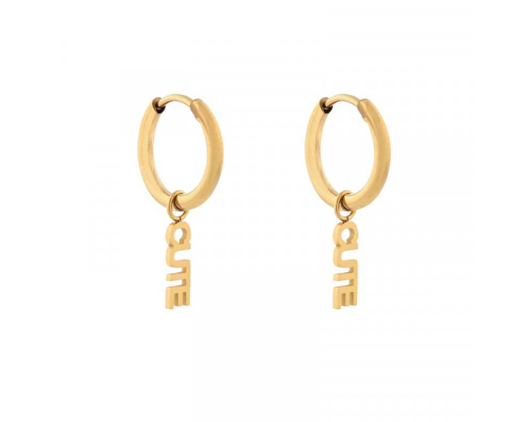 EARRINGS SMALL WITH PENDANT CUTE - GOLD EARRINGS SMALL WITH PENDANT CUTE - GOLD