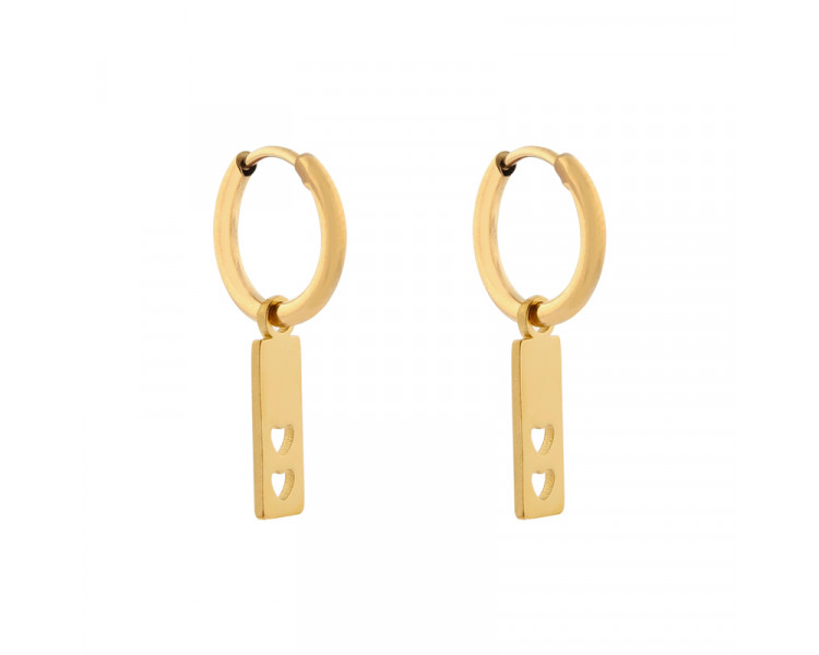 Petites boucles d'oreilles avec pendentif en forme de barre en forme d