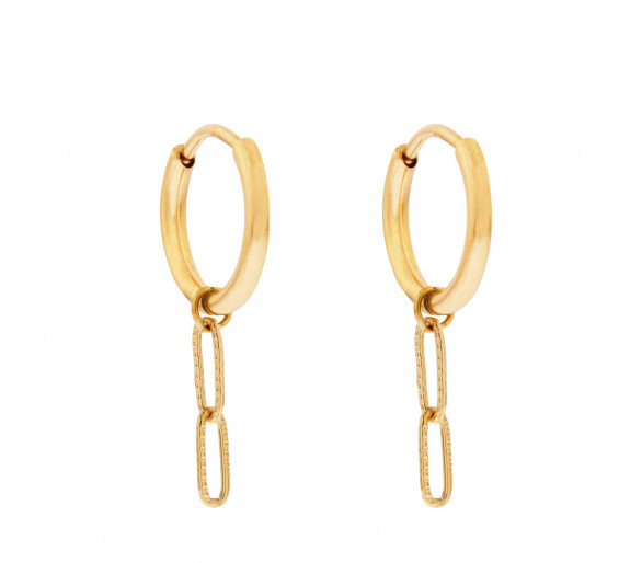 Grandes boucles d'oreilles avec pendentifs ovales