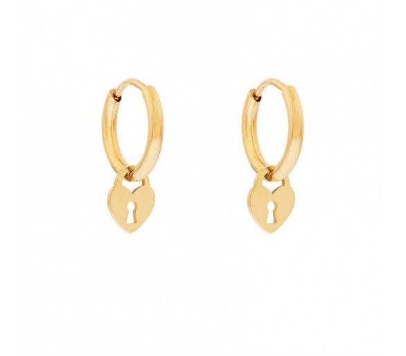 Petites boucles d'oreilles avec fermoir pendentif