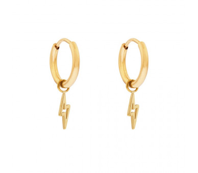 Oorbellen klein met hanger open bliksemschicht