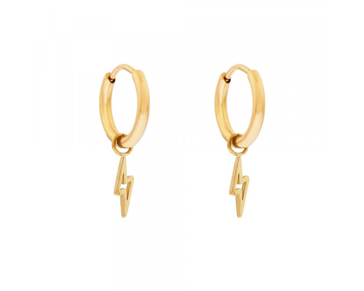 Oorbellen klein met hanger open bliksemschicht Oorbellen klein met hanger open bliksemschicht