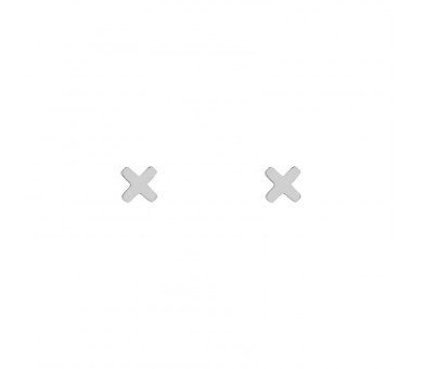 STUD EARRINGS X - SILVER