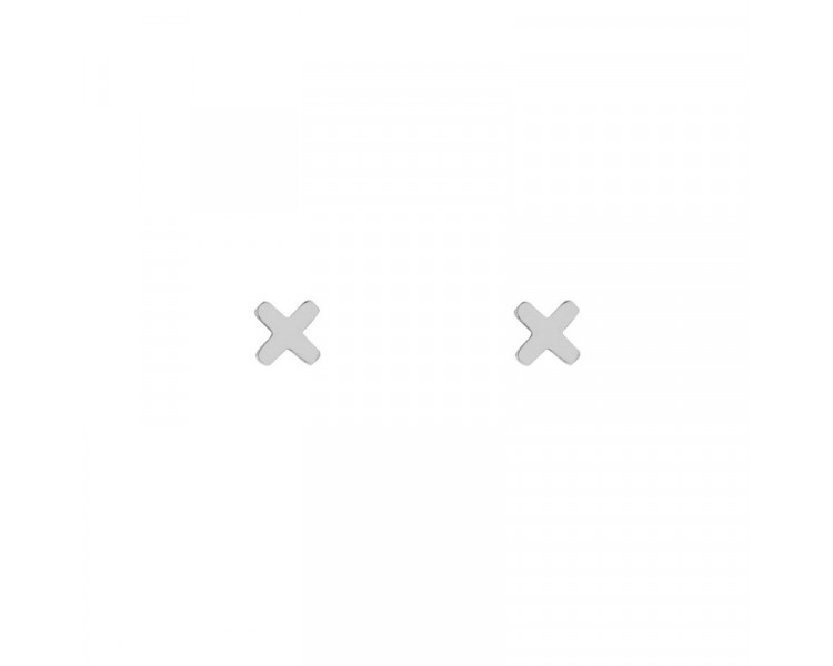 STUD EARRINGS X - SILVER STUD EARRINGS X - SILVER