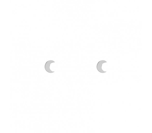 Boucles d'oreilles à tige lune