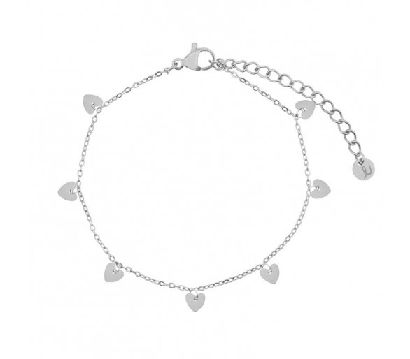 BRACELET A LOT OF HEARTS - ADULT - SILVER