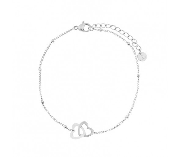 BRACELET SHARE HEARTS - ADULT - SILVER