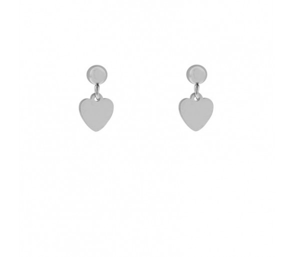 Boucles d'oreilles à tige avec breloque en forme de cœur