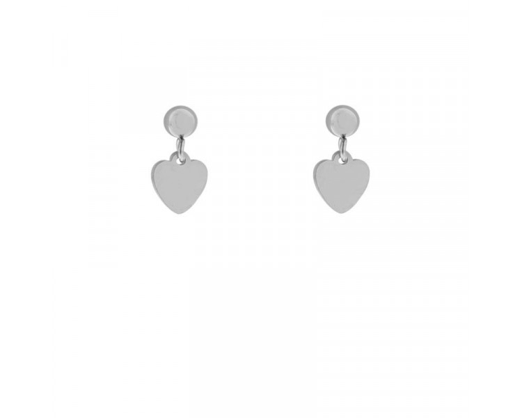 Boucles d'oreilles à tige avec breloque en forme de cœur