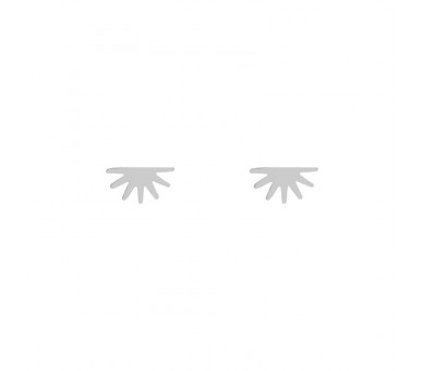 STUD EARRINGS HALF SUN - SILVER