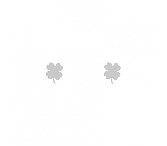 Boucles d'oreilles à tige en trèfle