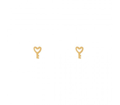 STUD EARRINGS KEY - GOLD