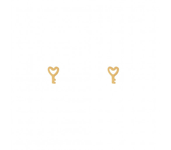 STUD EARRINGS KEY - GOLD