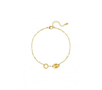 Schelp enkelbandje - Strandcollectie Goud Stainless Steel