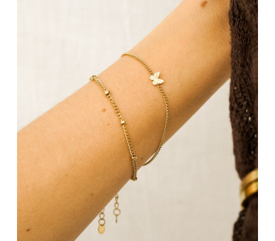BRACELET FLAMED BUTTERFLY - ADULT - SILVER
