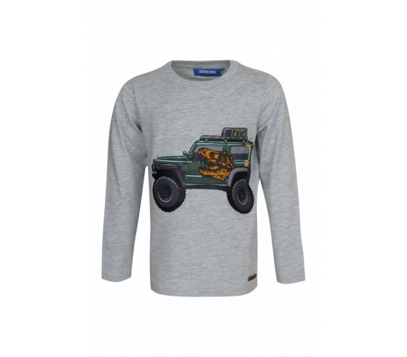 SOMEONE : T-shirt lm met een jeep dinosaurusprint