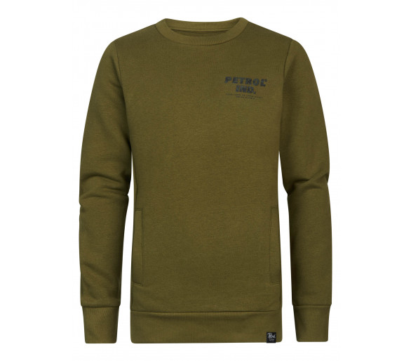 PETROL : Boys Sweater Round Neck Dark Moss