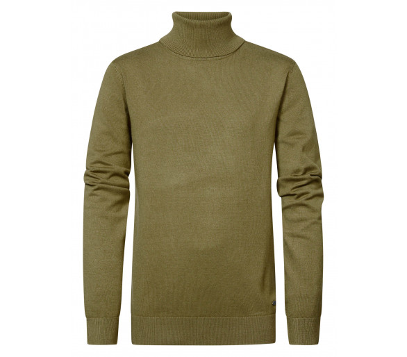 PETROL : Boys Knitwear Collar Basic Smokey Sand