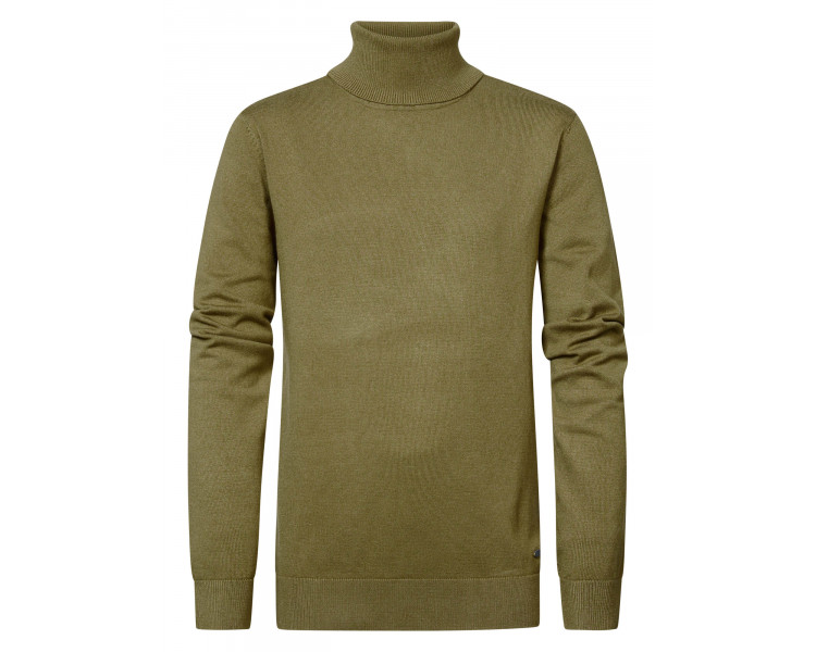 PETROL : Boys Knitwear Collar Basic Smokey Sand