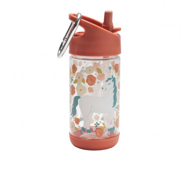 flip & Sip clear Tritan drinking bottle Unicorn