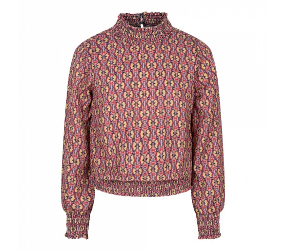 INDIAN BLUE : Shirt LS Fancy AOP Gold
