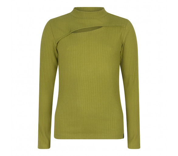 INDIAN BLUE : Long Sleeve Chest Opening Bright Mos