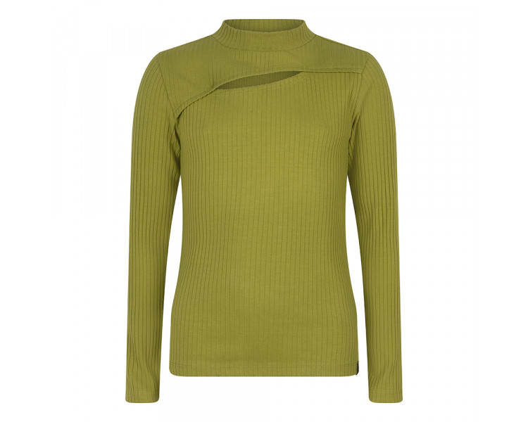 INDIAN BLUE : Long Sleeve Chest Opening Bright Mos