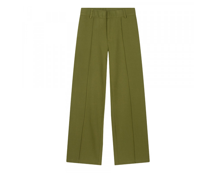 INDIAN BLUE : Wide Pants Pantalon Bright Moss
