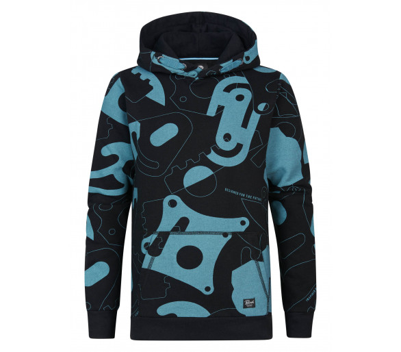 PETROL : Trendy hoodie met aop