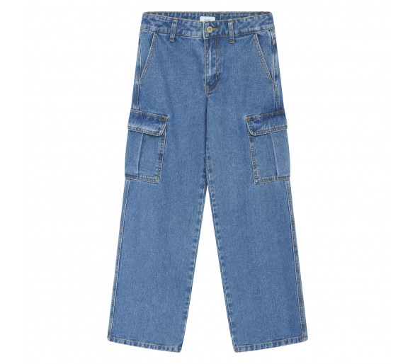 GRUNT : Cargo jeans met lage taille
