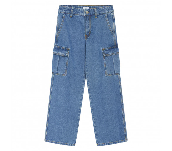 GRUNT : Jean cargo taille basse