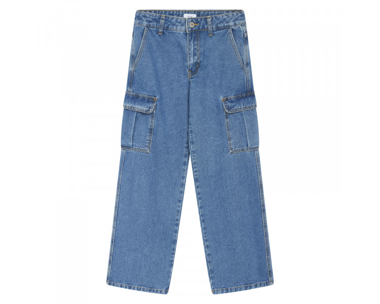 GRUNT : Jean cargo taille basse