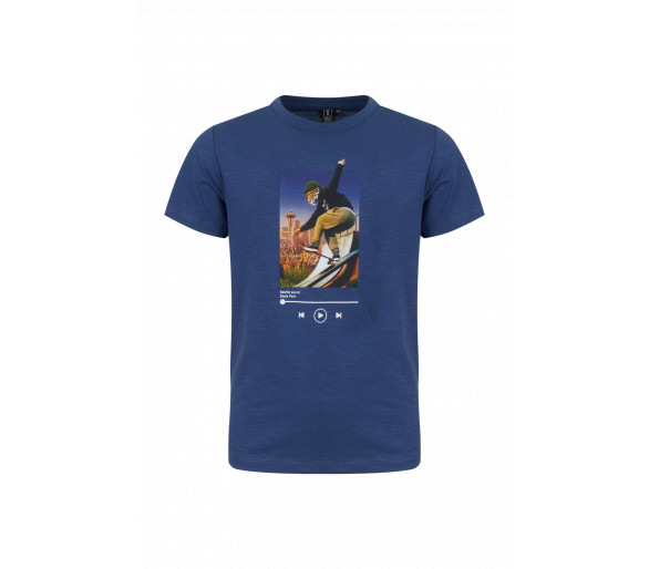 AWESOME by SOMEONE : T-shirt met een schaatsende tijger
