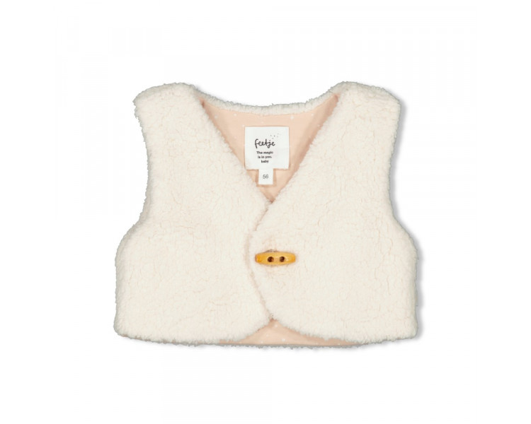 FEETJE : Teddy Gilet - Feetje Sparkle Offwhite