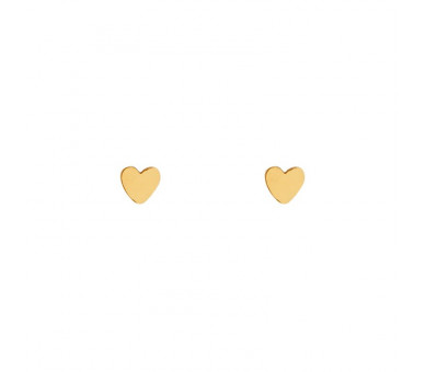 STUD EARRINGS HEART - GOLD