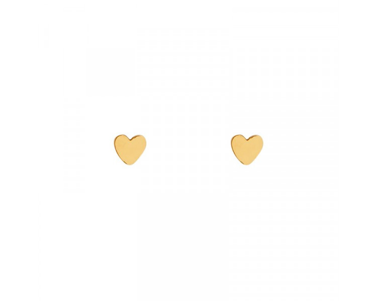 STUD EARRINGS HEART - GOLD